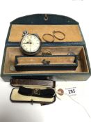 An Ingersol pocket watch together with a part pendant,