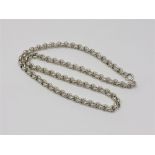 A silver belcher link necklace, length 50cm CONDITION REPORT: 76.