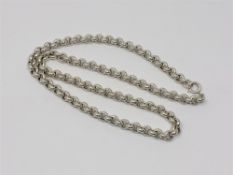 A silver belcher link necklace, length 50cm CONDITION REPORT: 76.