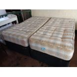 A Dura beds zip-link 6' divan (un-links to make 2 x 3' divans)