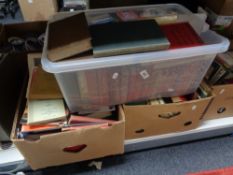 Three boxes of antique and later books