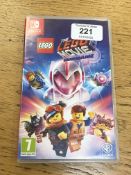 A boxed Nintendo Switch game : The Lego Movie 2