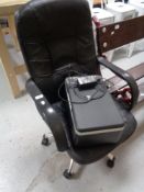 An office chair and a printer