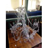 A decorative eight branch light fitting