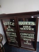 A Victorian and later display cabinet - Reece and Sons tayloring