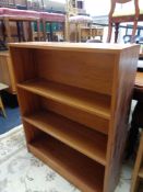 A mid century teak bookcase