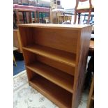 A mid century teak bookcase