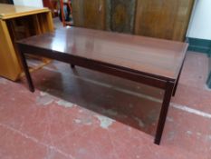 A 20th century mahogany effect coffee table