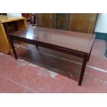A 20th century mahogany effect coffee table