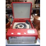 A vintage BSR table topped record player