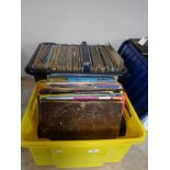 Two large boxes of vinyl records : Top of the Pops, Christmas Love Songs,