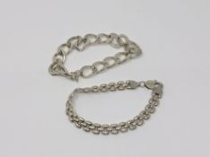 Two silver bracelets CONDITION REPORT: 35.9g gross.