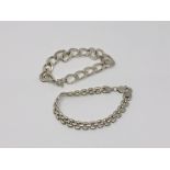 Two silver bracelets CONDITION REPORT: 35.9g gross.