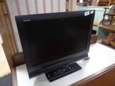 A Sony 19" LCD TV with remote