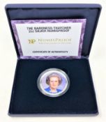 NumisProof - The Baroness Thatcher 2 oz silver coin, with certificate of authenticity.