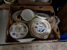 A tray of Royal Worcester Evesham dinner ware,