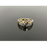 A 10ct gold topaz ring,