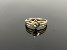 A 10ct gold topaz ring,