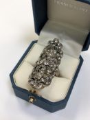 An encrusted Art Deco Style ring