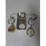 Two vintage Smiths chrome plated pocket watches,