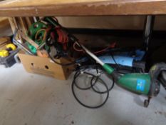 A quantity of tools - strimmer, power washer,