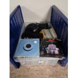 A large quantity of 45 RPM records including Abba,