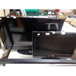 A DGM 22" LCD DVD TV combi and a Samsung 32" TV with remote