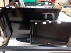 A DGM 22" LCD DVD TV combi and a Samsung 32" TV with remote