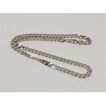 A silver flat link necklace, length 50cm CONDITION REPORT: 44.