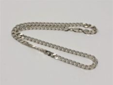 A silver flat link necklace, length 50cm CONDITION REPORT: 44.