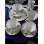 A tray of Royal Grafton bone china tea ware