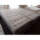 A Dura beds zip-link 6' divan (un-links to make 2 x 3' divans)