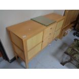 A beech low sideboard