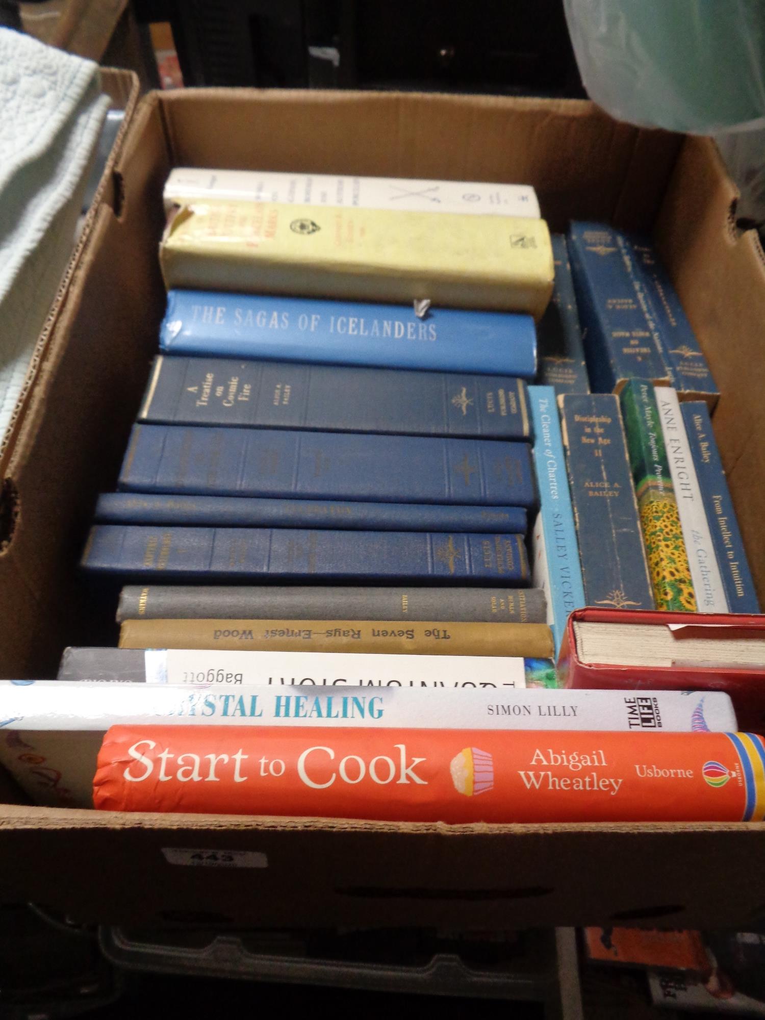 A box of books - cookery,