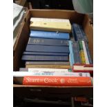 A box of books - cookery,
