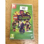 A boxed Nintendo Switch game : Lego DC Super Villains