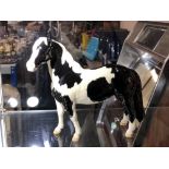 A Beswick gloss Pinto Pony, second version tail hanging loose,