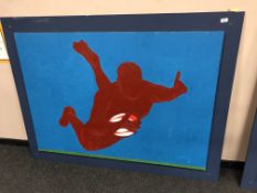 Gareth Thomas : oil on canvas depicting a rugby player 101 cm x 140 cm