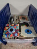 A large quantity of 45 RPM records including David Bowie, Boney M,