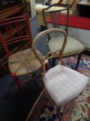Three antique chairs