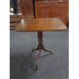 A Victorian mahogany pedestal occasional table