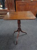 A Victorian mahogany pedestal occasional table