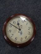 An early twentieth century Smiths eight day wall clock