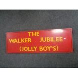 A hand painted wooden sign - The Walker Jubilee (Jolly Boy's)