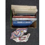 A box of books relating to aircraft, Formula 1,