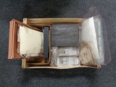 A box of first day covers, stamps of the world,