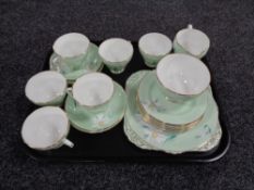 A tray of twenty-two pieces of Royal Grafton floral pattern tea china