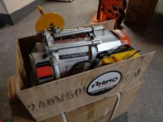 A Rhino CD K1 Series hoist in wooden crate