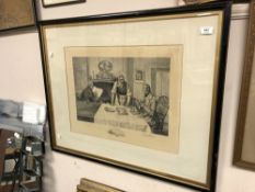 A monochrome Dendy Sadler print signed in pencil,