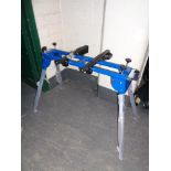 A folding table saw trestle stand (blue)